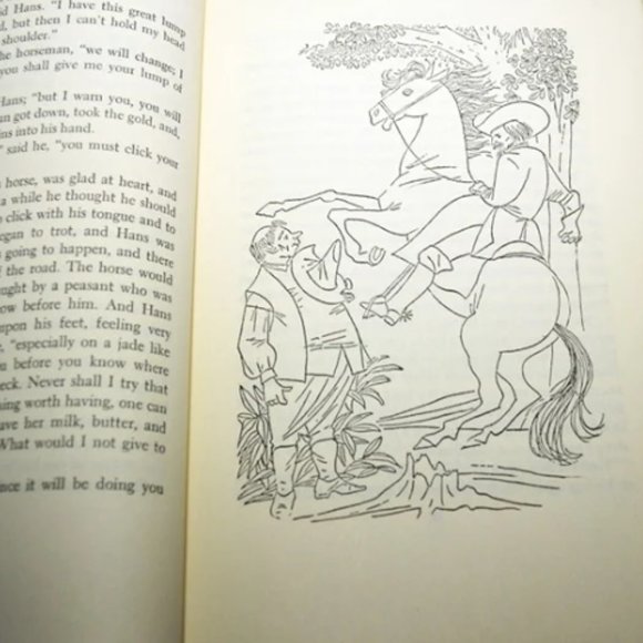 Grimm's Fairy Tales Illustrated Hardcover 1954 Stories Room Display - Picture 7 of 8